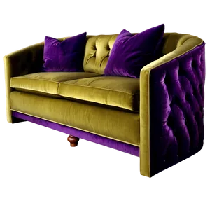 Plush Velvet Sofa PNG 06252024 PNG