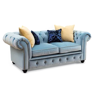 Plush Velvet Sofa PNG Mog PNG