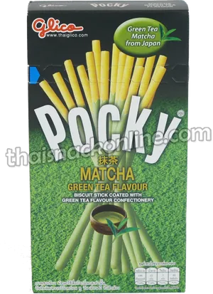 Pocky Matcha Green Tea Flavor Packaging PNG image