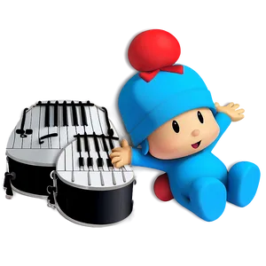Pocoyo And Musical Instruments Png 05232024 PNG image