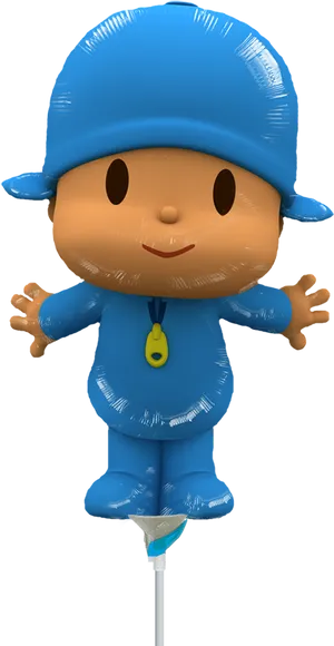 Pocoyo Character Blue Outfit PNG image