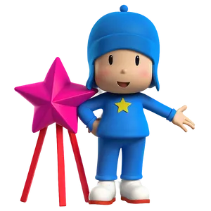 Pocoyo Holding A Star Png Nrl PNG image