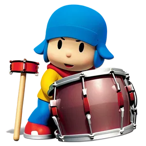 Pocoyo Playing Drums Png Kqu PNG image