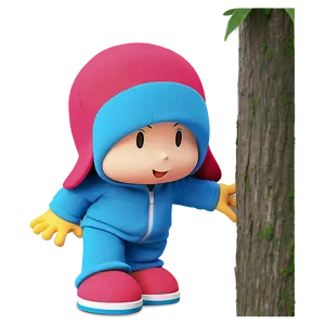 Pocoyo Playing Hide And Seek Png Cec8 PNG image