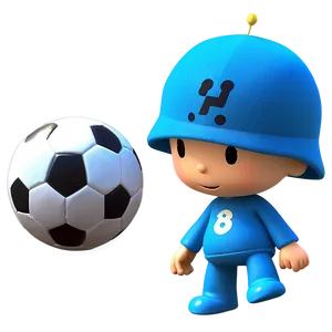 Pocoyo Playing Soccer Png 15 PNG image