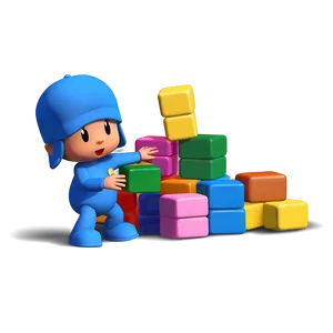 Pocoyo Playing With Blocks Png Tje92 PNG image