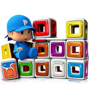 Pocoyo Playing With Blocks Png Uyy3 PNG image