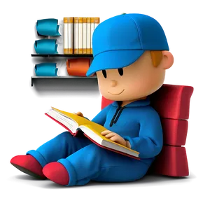 Pocoyo Reading A Book Png Gxi97 PNG image