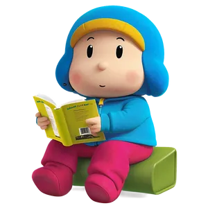 Pocoyo Reading A Book Png Mkx PNG image