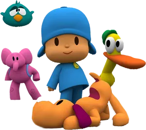 Pocoyoand Friends Characters PNG image