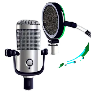 Podcast Mic With Pop Filter Png 80 PNG image