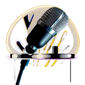 Podcast Microphone And Stand Png Vmr PNG image