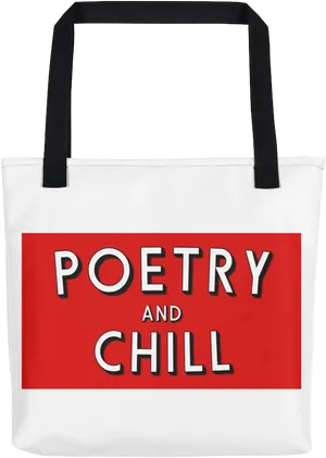 Poetryand Chill Tote Bag PNG image