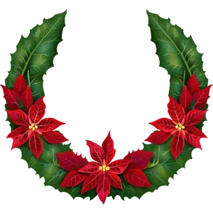 Poinsettia Wreath Png 05232024 PNG image