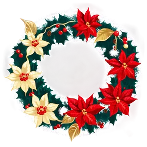 Poinsettia Wreath Png 1 PNG image