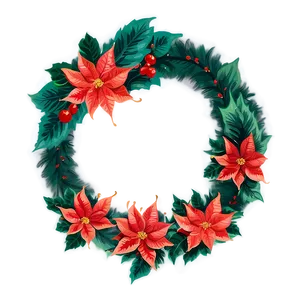 Poinsettia Wreath Png 87 PNG image