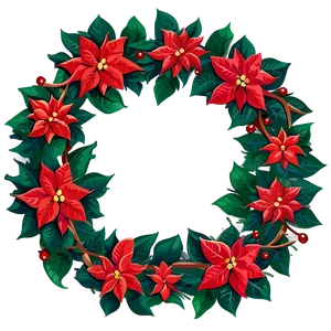 Poinsettia Wreath Png Hve PNG image