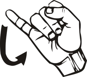 Pointing Hand Direction Sign
