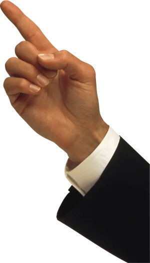 Pointing Hand Gesture Black Background PNG image