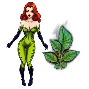 Poison Ivy Sketch Png 84 PNG image