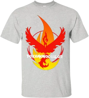 Pokemon Go Valor Team T Shirt PNG image