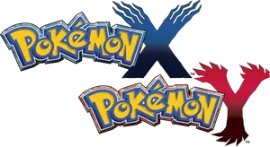 Pokemon Logowith Legendary Bird Silhouettes PNG image
