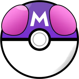 Pokemon Master Ball Illustration PNG image