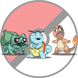 Pokemon Meme Face Trio PNG image