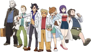 Pokemon Professors Group Illustration