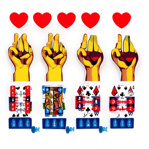 Poker Hand Rankings Artistic Representation PNG
