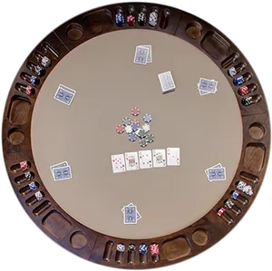 Poker Table Top View PNG image