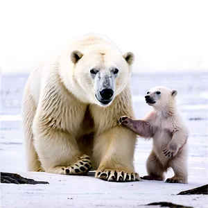 Polar Bear Mother And Cub Png Ybm13 PNG image