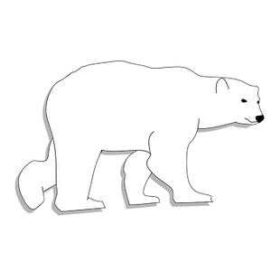 Polar Bear Silhouette Graphic