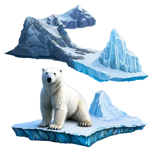 Polar Bear With Iceberg Png Dqu PNG image