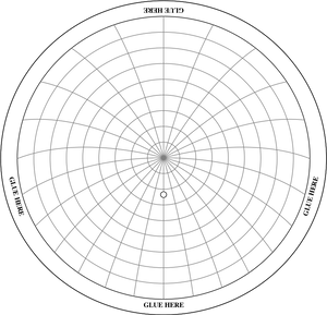 Polar Graph Paper Cone Template PNG