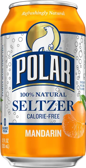 Polar Mandarin Seltzer Can PNG image