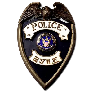 Police Badge On Black Background Png 05252024 PNG image