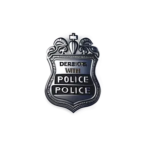 Police Badge With Crown PNG 05252024