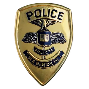 Police Badge With Gun PNG 75