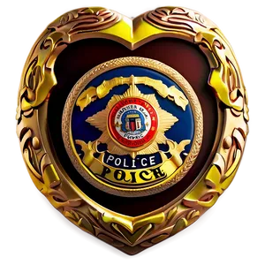 Police Badge With Heart Png 05252024 PNG image