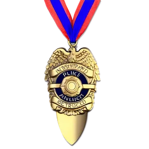 Police Badge With Ribbon Png Jfl PNG image