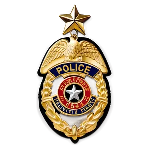 Police Badge With Stars PNG 05252024