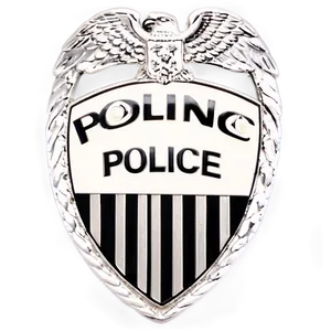 Police Badge With Stripes PNG 05252024