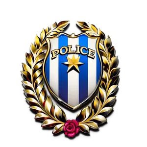 Police Badge With Wreath PNG Vmt