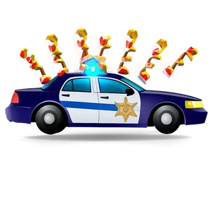 Police Car At Night PNG 99