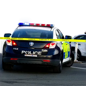 Police Car At The Scene PNG 06132024