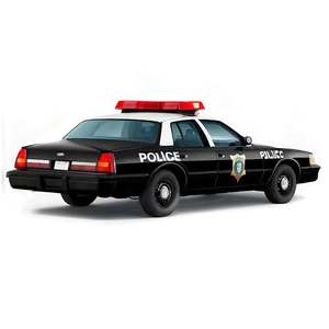 Police Car Back View PNG 06132024