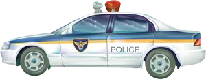 Police_ Car_ Illustration_ Side_ View PNG
