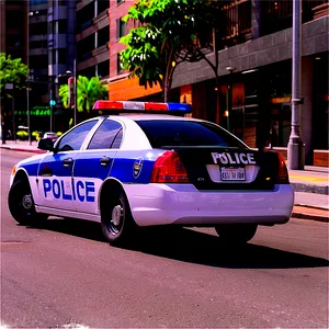 Police Car In The City PNG 06132024 PNG