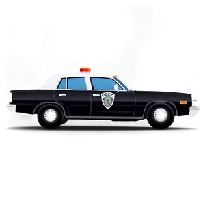 Police Car Silhouette PNG 97
